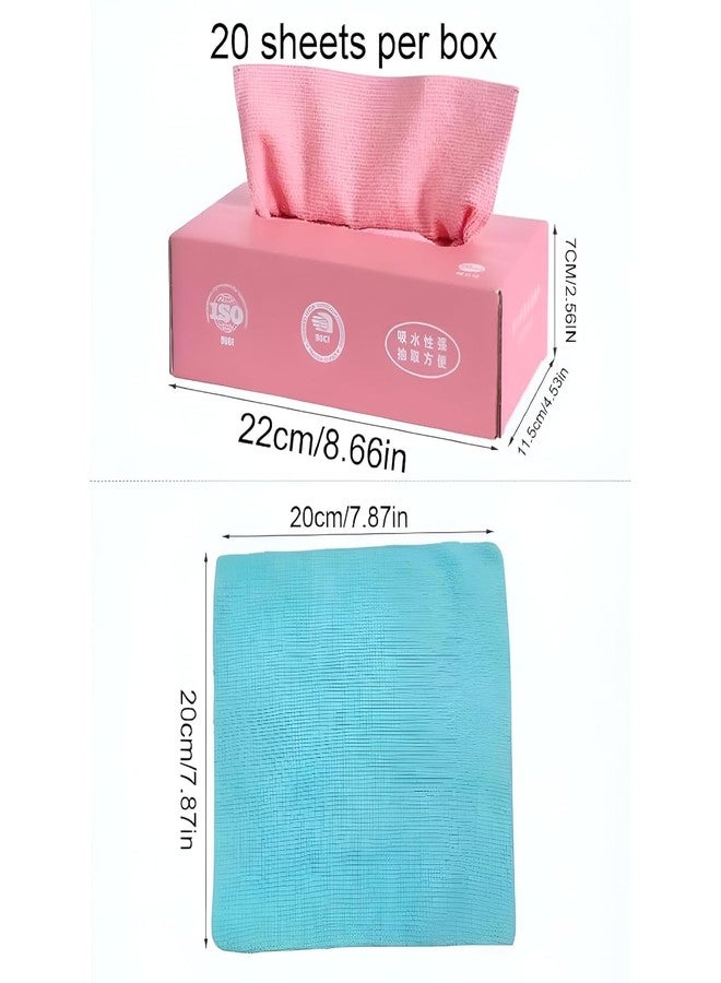 FLIZZOW Microfiber Cleaning Cloth - 20 PCS Reusable Microfiber Multi Functional Cleaning and Drying Wipes for Home Kitchen & Office | Strong Absorbent Cleaning Cloth with Dispenser Box (Pack of 1 Box) - Image 2